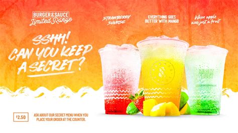 Burger & Sauce Secret Menu Digital Boards Secret Menu Instore Project ...