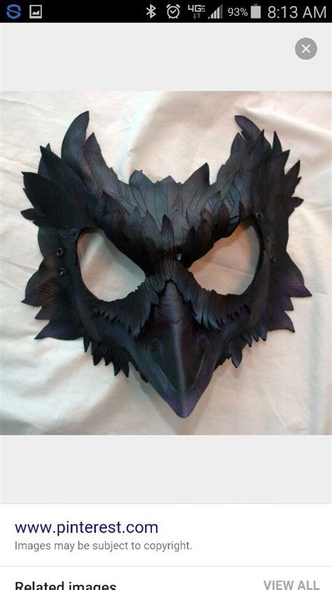 Black Bird Mask Raven Mask Masks Masquerade Crow Mask