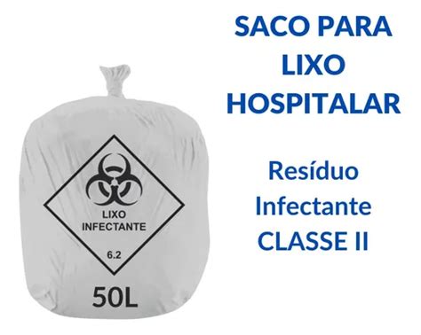 Saco De Lixo Hospitalar NEKPLAST 50 Litros 100 Unidades Higipel