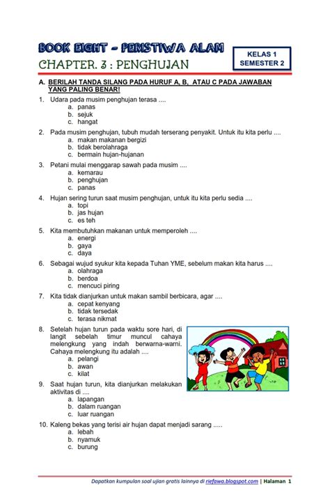 Soal Kelas Tema Homecare Riset