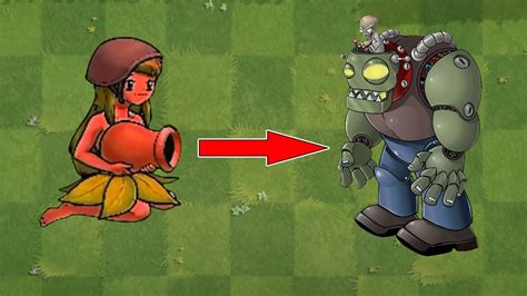 Plants Vs Zombies Hard Mode Mod New Plants Girl Pea Fire Pvz Plus