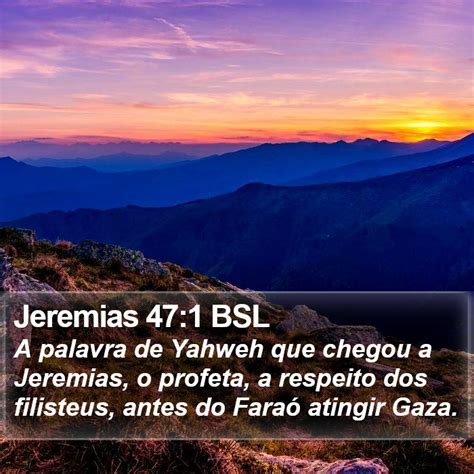 Jeremias Bsl A Palavra De Yahweh Que Chegou A Jeremias O