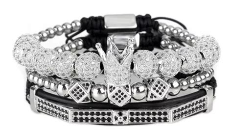 Pulsera Krasha Elegante Corona Para Hombre Plifsg Cuotas Sin Inter S