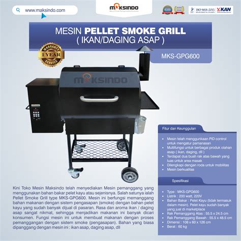 Jual Pellet Smoke Grill Ikan Daging Asap Mks Gpg Di Pekanbaru