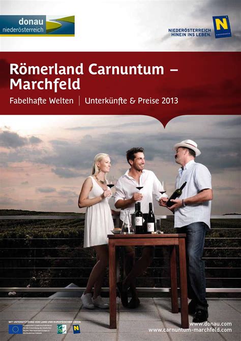 Infobroschüre und Unterkunftsverzeichnis Römerland Carnuntum Marchfeld