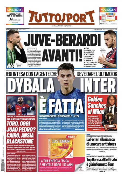 Tuttosport On Twitter La Prima Pagina Di Tuttosport Dybala Inter