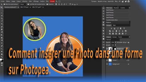 Comment Ins Rer Une Photo Dans Une Forme Sur Photopea Youtube