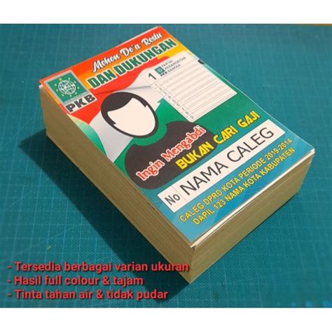 Jual Cetak Sticker Caleg Partai Pemilu Shopee Indonesia