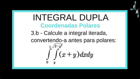 3 b Integral Dupla em Coordenadas Polares Lista de Exercícios