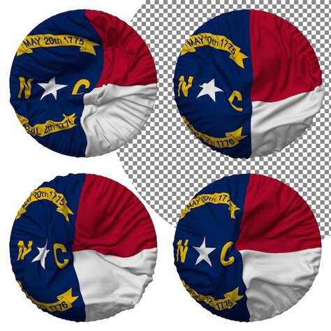 Premium Psd State Of North Carolina Flag Round Shape Isolated