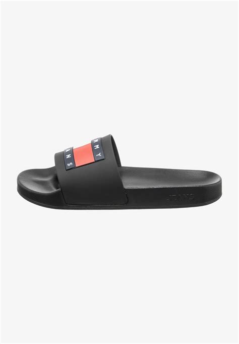 Tommy Jeans Flag Pool Pool Slides Black Zalandoie