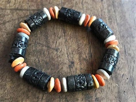 Terracotta Bracelet Clay Beaded Bracelet Handmade Terracotta