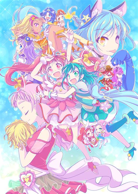 Safebooru 6girls P Amamiya Elena Animal Ears Aqua Dress Aqua Eyes