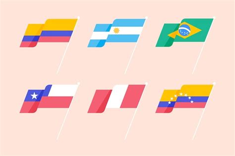 Free Vector | Latin america flags element collection