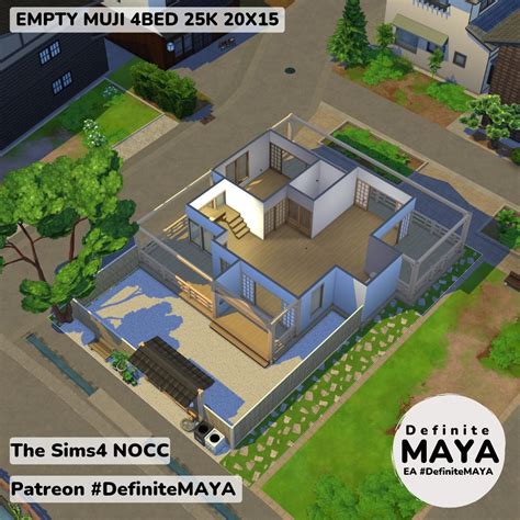 Empty Muji Bed K X Definitemaya Sims Houses Sims House