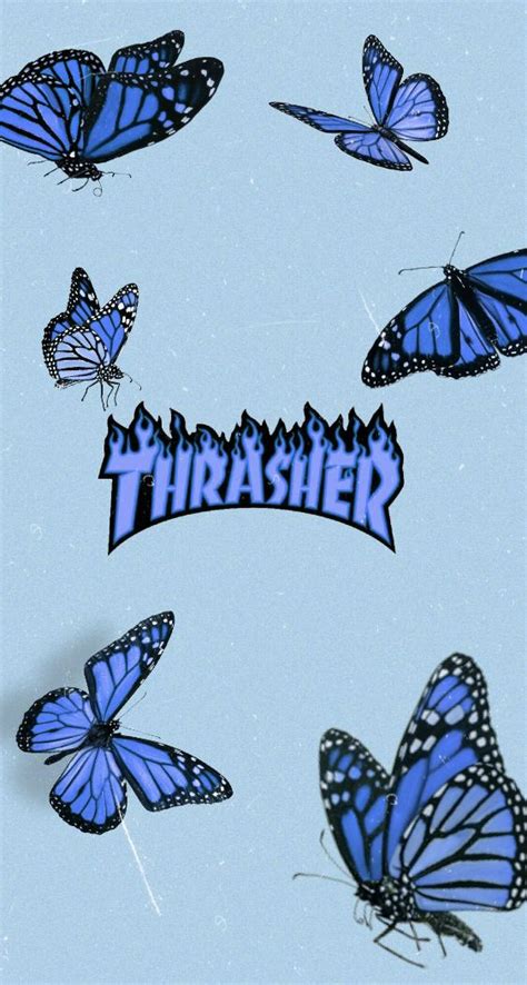 Tumblr Blue Butterfly Wallpaper Aesthetic