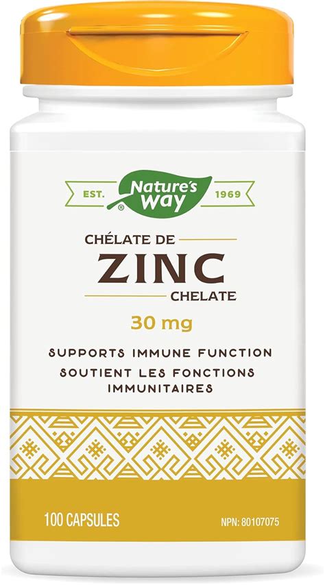 Nature S Way Zinc Chelate Immune System Energy Metabolism General