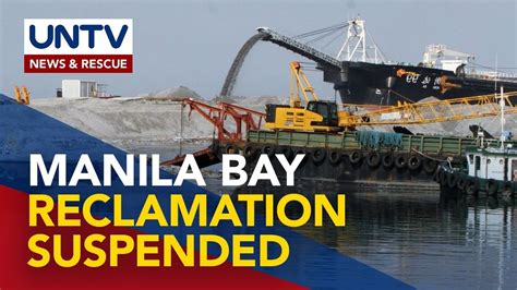 Denr Reveals All Manila Bay Reclamation Projects Are Suspended Youtube