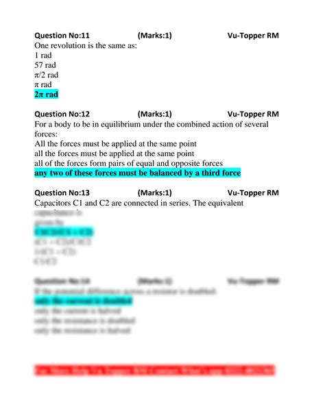 Solution Phy Latest Mcq S Final Term By Vu Topper Rm Studypool