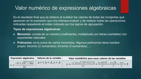 Productos Notables De Expresiones Algebraicas Pptx