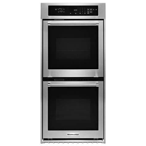 Whirlpool 24 In Double Electric Wall Oven Self Cleaning In Stainless Steel Wod51es4es The