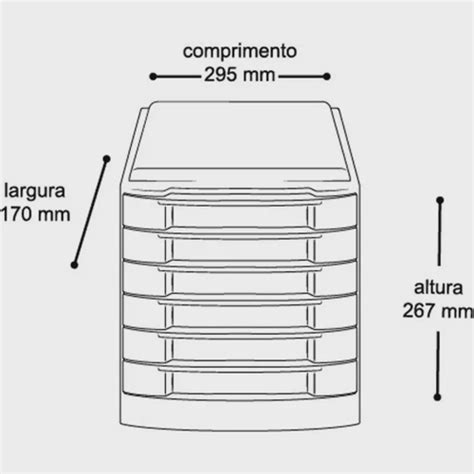 Gaveteiro Organizador Multiuso 42 Divisórias 6 Gavetas Caixa em