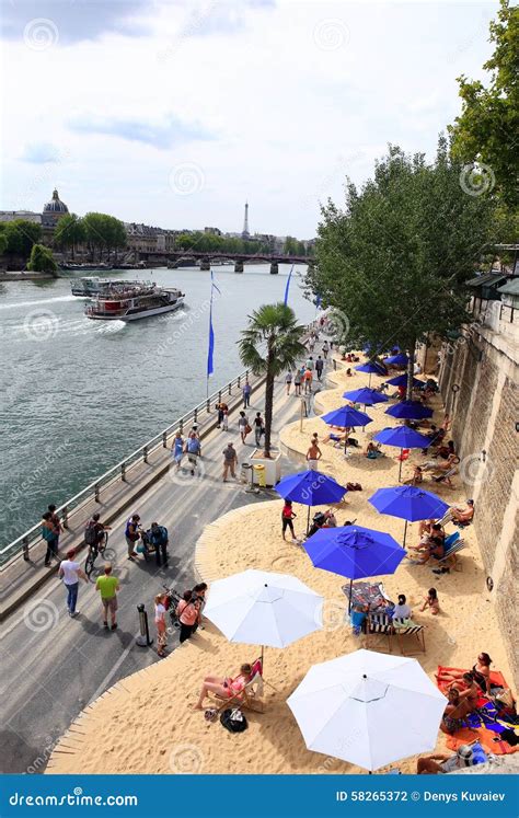 The Beach In The City At Paris France Editorial Photography Image Of