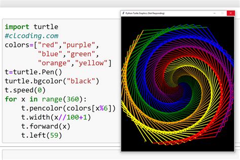 Python Coding On Twitter Design Of A Multicolored Hexagon Https