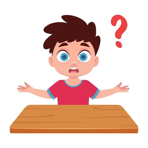 el chico hace una pregunta   sabe la respuesta vector premium