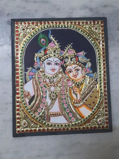 Matte Multicolor Inch Radha Krishna Tanjore Painting At Rs In