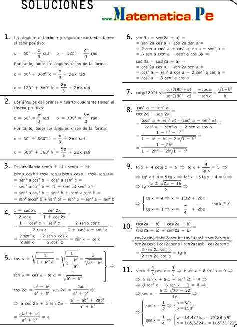 Razones TrigonomÉtricas Ejercicios Resueltos Matematicas 1 Bachillerato Pdf