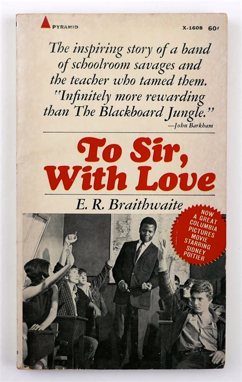 To Sir With Love De Braithwaite E R Very Good Mass Market Paperback 1968 Black Falcon Books