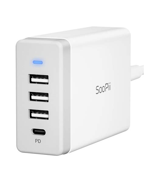 Soopii 40w Usb Charging Station4 Port Usb Charger Station With One