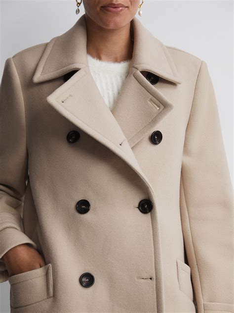 Reiss Maisie Wool Blend Double Breasted Coat Reiss Usa