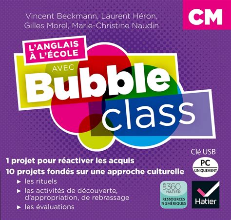 HATIER L ANGLAIS A L ECOLE AVEC BUBBLE CLASS CM CLE USB Pichon