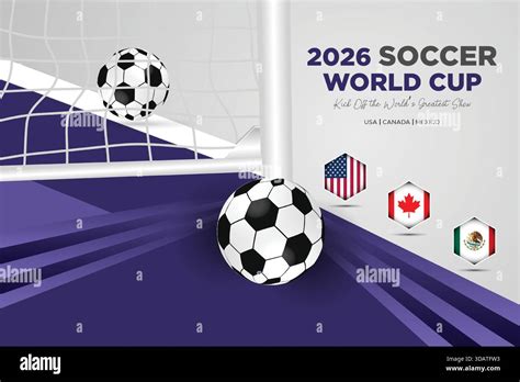 2026 Soccer World Cup White Stadium Themed Banner Stock Vector Image ...