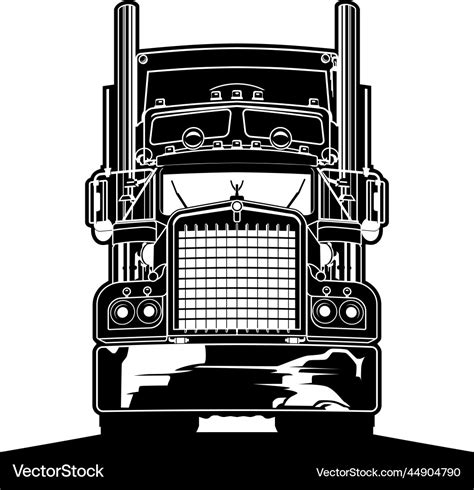 Semi truck design Royalty Free Vector Image - VectorStock