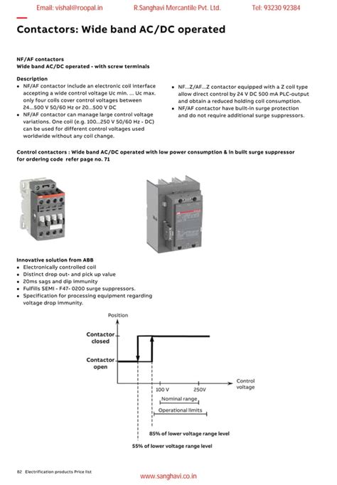 Abb Contactor Price List