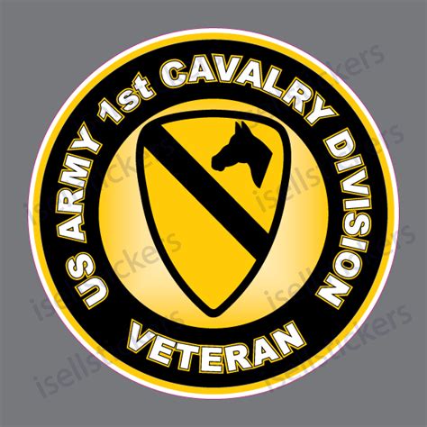 Army 1st First Cavalry Division First Team Veteran Fort Hood Bumper