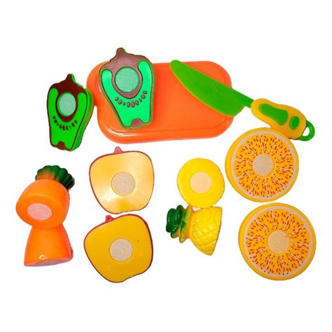 Kit Brinquedo Educativo Frutas De Cortar Infantil Pcs Comidinhas