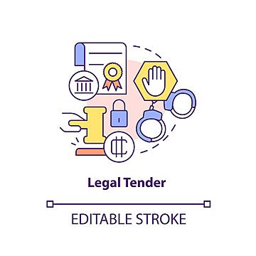 Legal Tender Concept Icon Art Money General Vector Art Money General