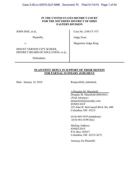 Plaintiffs Reply In Support Of Their Motion For Partial Summary Judgment