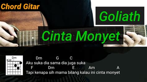 Chord Gitar Cinta Monyet Goliath Tutorial Gitar Youtube