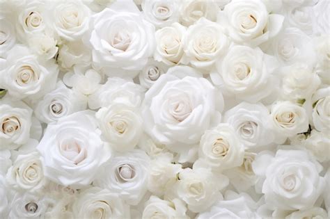 Premium AI Image | White roses background