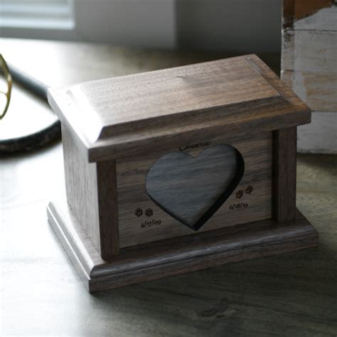 Personalized Small Pet Urn Walnut Mad Tree Woodcrafts®