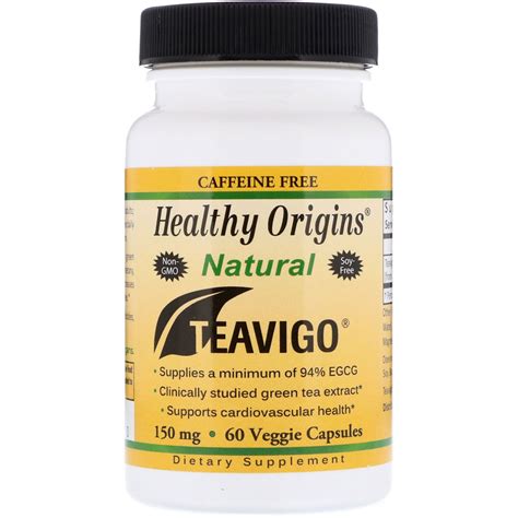 Healthy Origins Teavigo Caffeine Free Mg Veggie Capsules Iherb