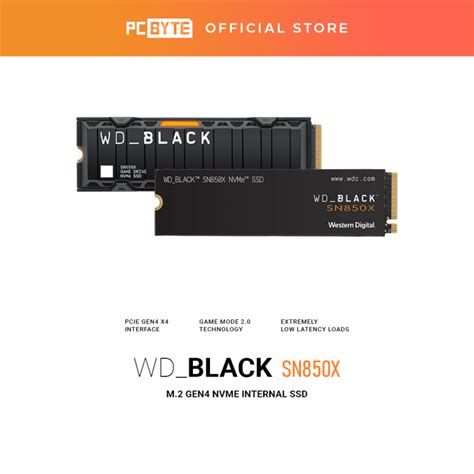 WD BLACK SN850X M 2 Gen4 NVMe Internal SSD With Heatsink Without