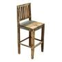 Appalachian Rustic Reclaimed Wood High Bar Table Chair Set