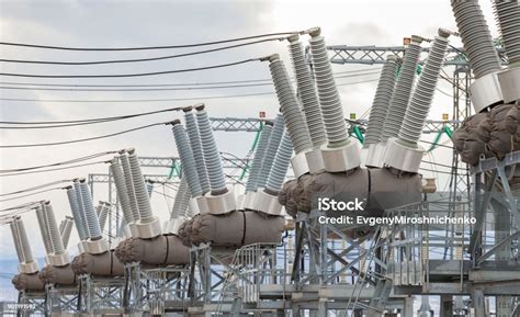High Voltage Switches For Electrical Substations Stock Photo - Download ...
