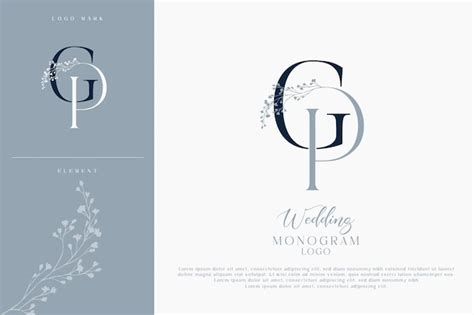 Premium Vector Gp Pg Wedding Initial Monogram Logo